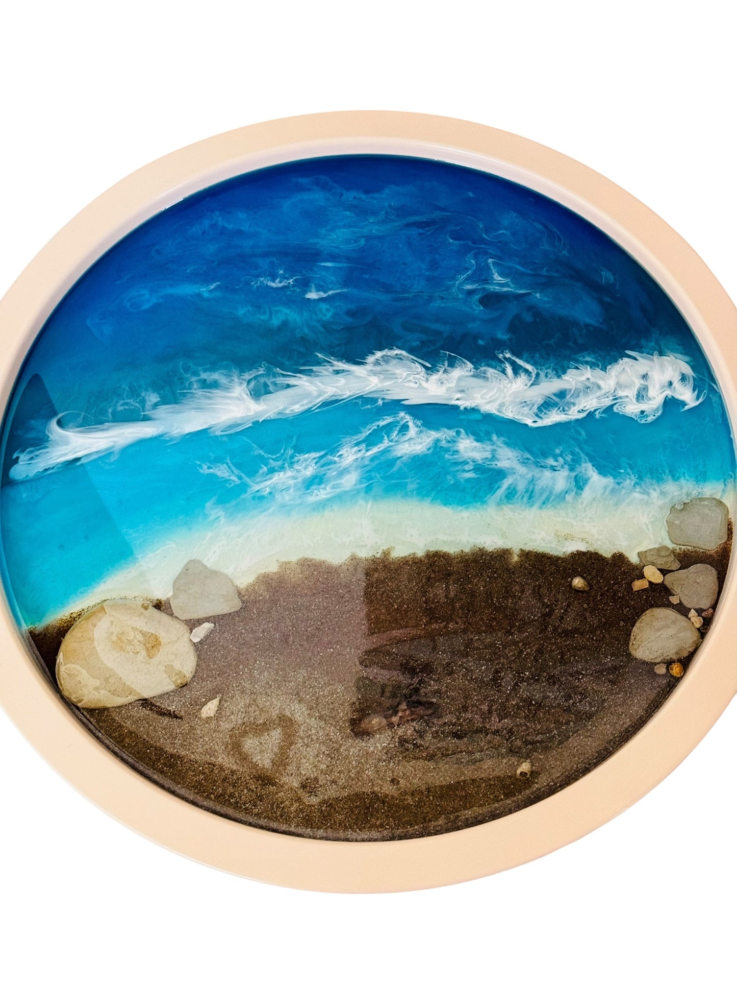 Beach inspired tray table- resin