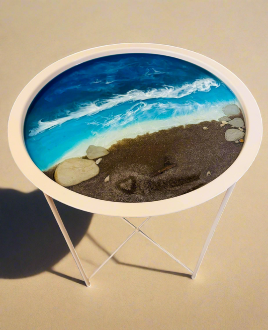 Beach inspired tray table- resin